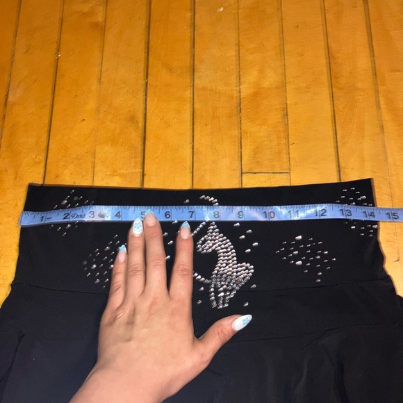 Rhinestoned baby fat design mini skirt - Picture 6 of 8